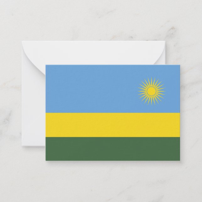 Rwanda flagga anteckningskort (Framsida)
