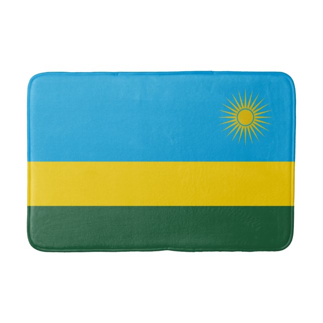 Rwanda Flagga Badrumsmatta (Framsidan)