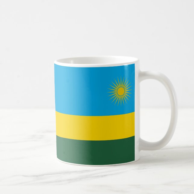 Rwanda Flagga Ceramic Coffee Mugg (Höger)