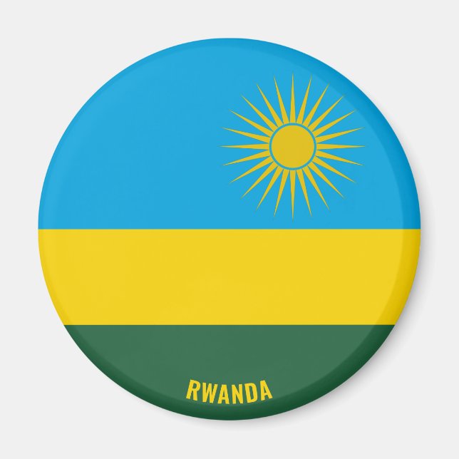 Rwanda Flagga Charming Patriotic Magnet (Framsidan)