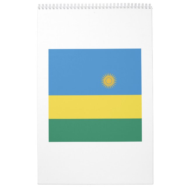 Rwanda Flagga Emblem Kalender (Omslag)