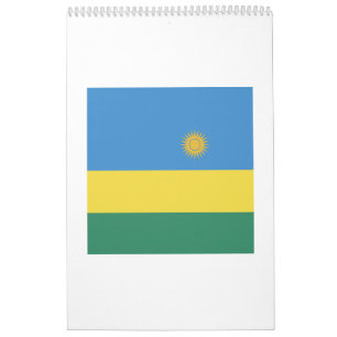 Rwanda Flagga Emblem Kalender