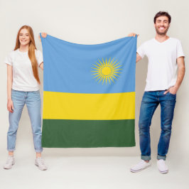 Rwanda flagga fleecefilt
