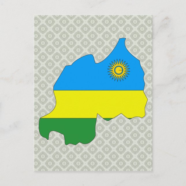 Rwanda Flagga fullt storlek Vykort (Framsida)