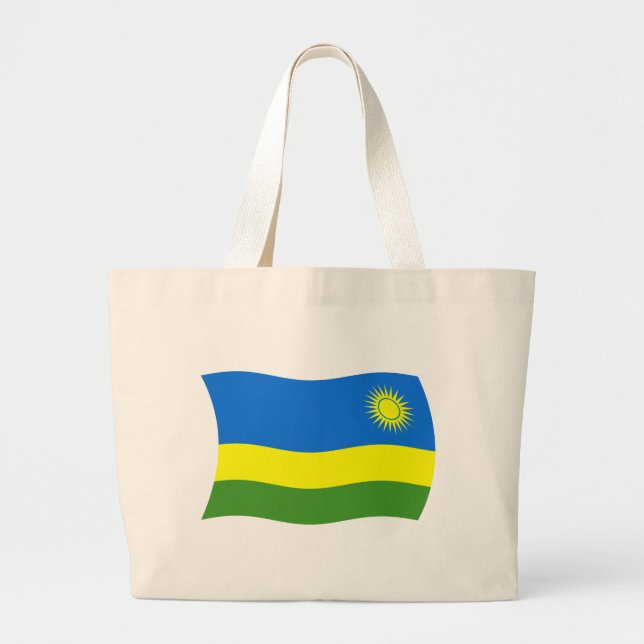 Rwanda Flagga Handväskor Jumbo Tygkasse (Framsidan)
