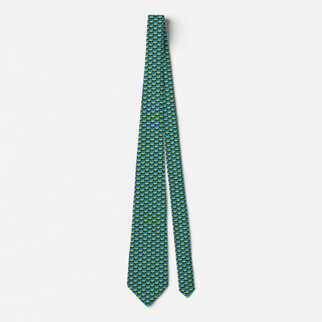 Rwanda Flagga Hearts Tie Slips (Framsida)