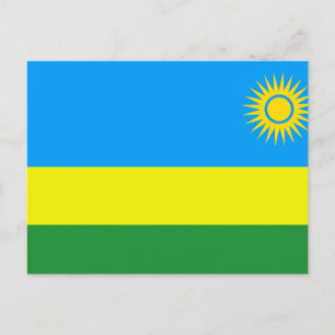 Rwanda Flagga Helg Vykort