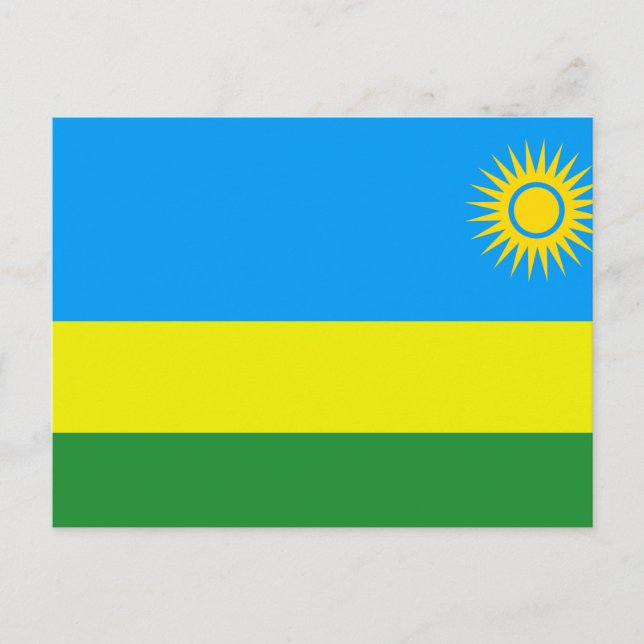 Rwanda Flagga Helg Vykort (Framsida)
