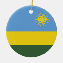Rwanda flagga julgransprydnad keramik