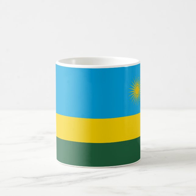 Rwanda Flagga Kaffemugg (Center)