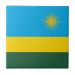 Rwanda Flagga Kakelplatta<br><div class="desc">Patriotisk flagga i Rwanda.</div>