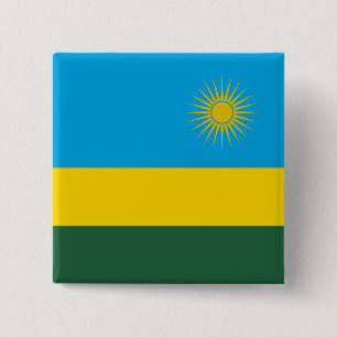 Rwanda Flagga Knapp