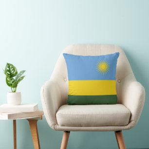 Rwanda flagga kudde