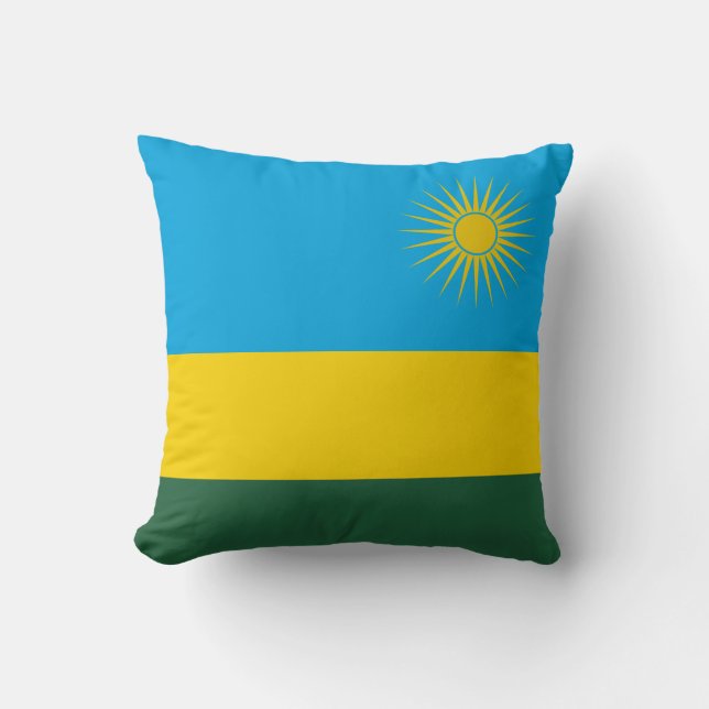 Rwanda Flagga Kudde (Framsida)