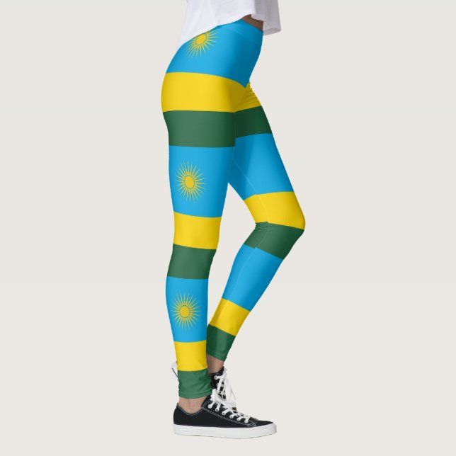 Rwanda Flagga Leggings (Höger)
