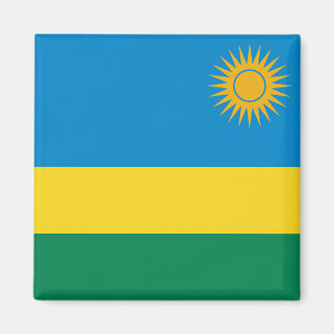 Rwanda Flagga Magnet