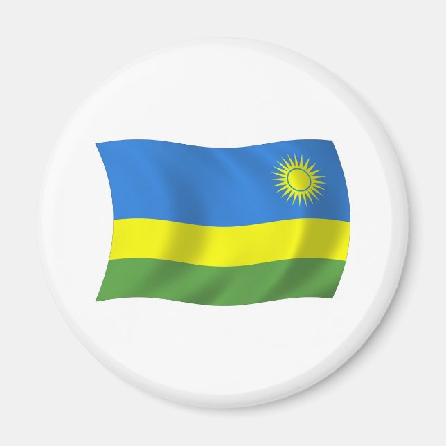 Rwanda Flagga Magnet (Framsidan)