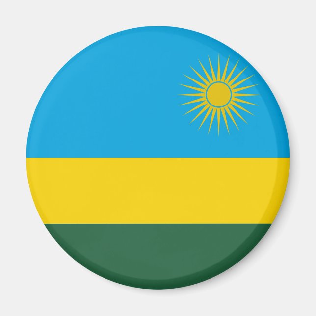 Rwanda Flagga Magnet (Framsidan)