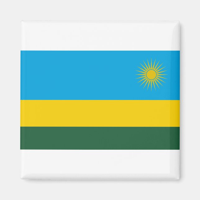 Rwanda Flagga Magnet (Framsidan)