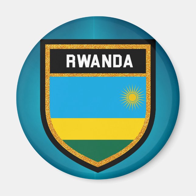 Rwanda Flagga Magnet (Framsidan)