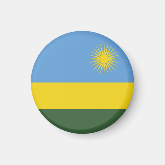 Rwanda flagga magnet (Framsidan)