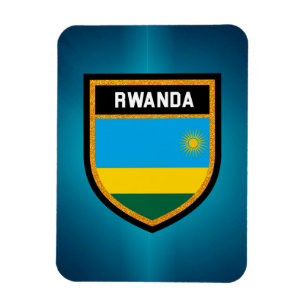 Rwanda Flagga Magnet