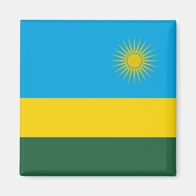 Rwanda Flagga Magnet (Framsidan)