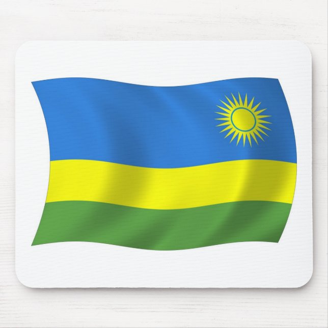 Rwanda Flagga Mousepad Musmatta (Framsidan)