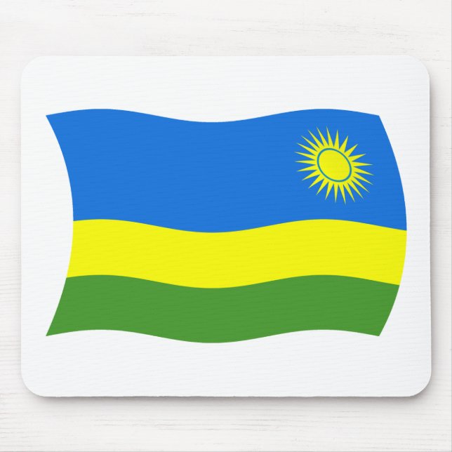 Rwanda Flagga Mousepad Musmatta (Framsidan)