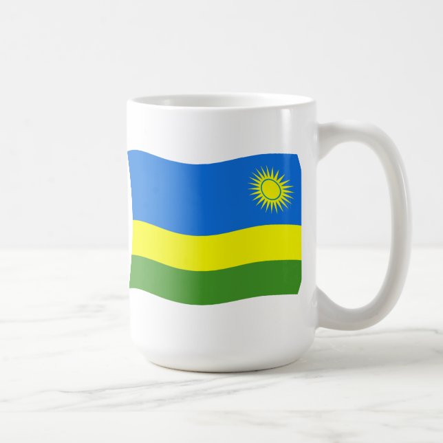 Rwanda Flagga Mugg (Höger)
