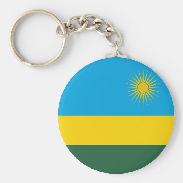 Rwanda Flagga Nyckelring (Framsidan)