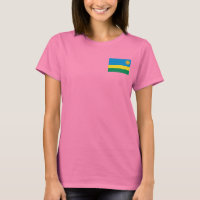 Rwanda Flagga och Karta dk T-Shirt