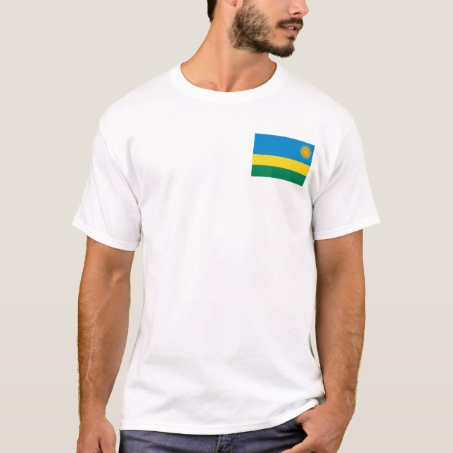Rwanda flagga och kartaT-tröja Tröja (Framsida)