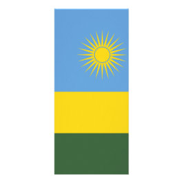 Rwanda flagga reklamkort