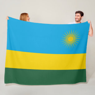 Rwanda Flagga (Rwanda) (afrikanska Land) Fleecefilt