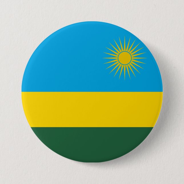 Rwanda Flagga (Rwanda) (afrikanska Land) Knapp (Framsida)