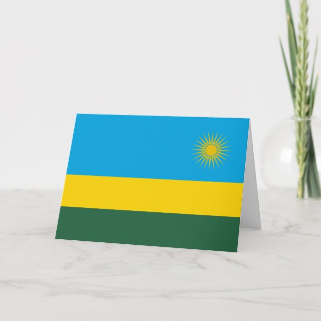 Rwanda Flagga (Rwanda) (afrikanska Land) Kort (Framsida)