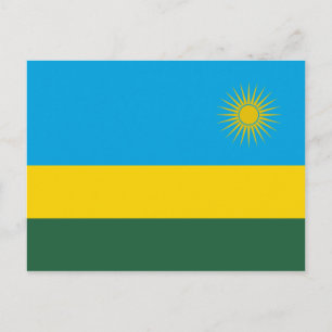 Rwanda Flagga (Rwanda) (afrikanska Land) Vykort