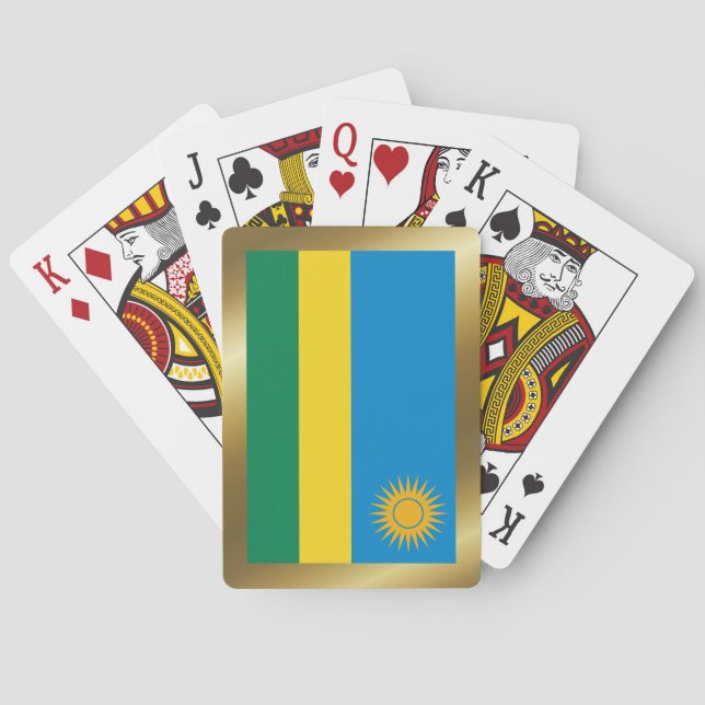Rwanda Flagga Spelkort (Baksidan)
