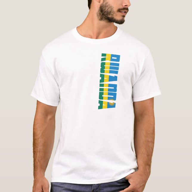 Rwanda flagga t-shirt (Framsida)