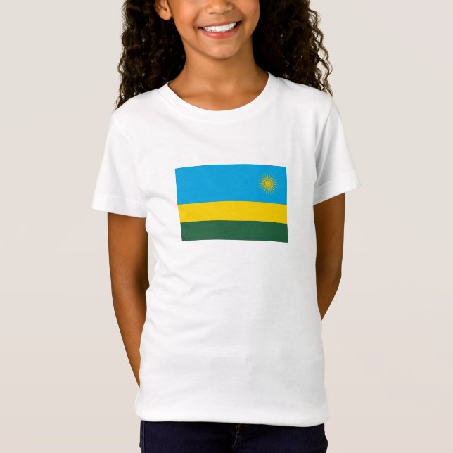 Rwanda Flagga T Shirt (Framsida)