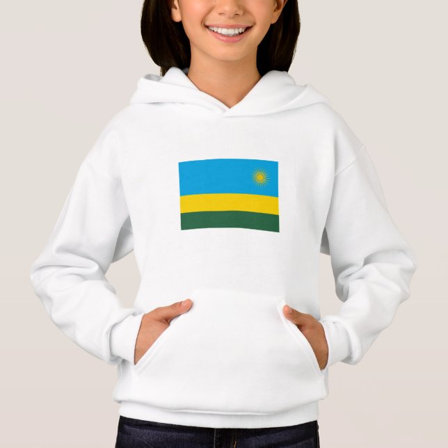 Rwanda Flagga T Shirt (Framsida)