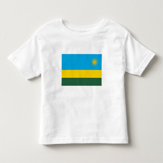 Rwanda Flagga T Shirt (Framsida)