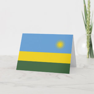 Rwanda flagga tack kort