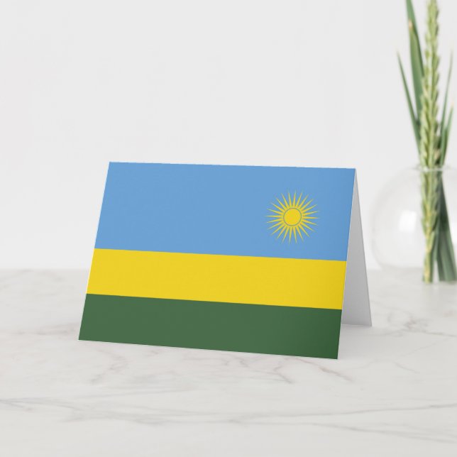 Rwanda flagga tack kort (Framsida)