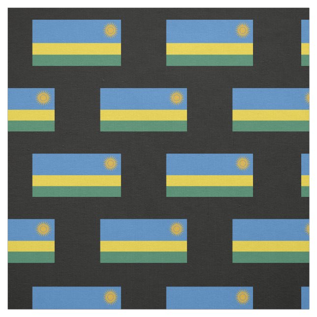 Rwanda Flagga Tyg (Provkarta)