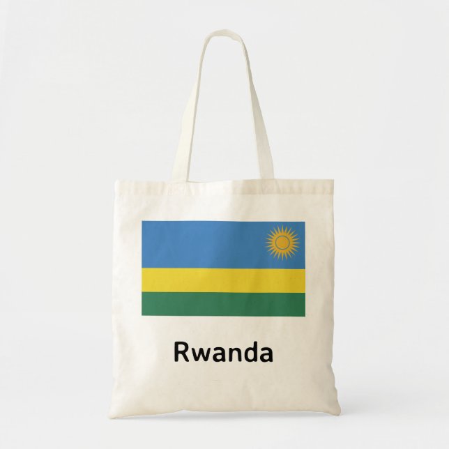 Rwanda Flagga Tygkasse (Framsidan)