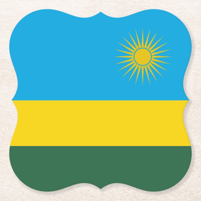Rwanda Flagga Underlägg Papper (Framsida)