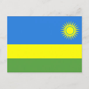 Rwanda Flagga Vykort