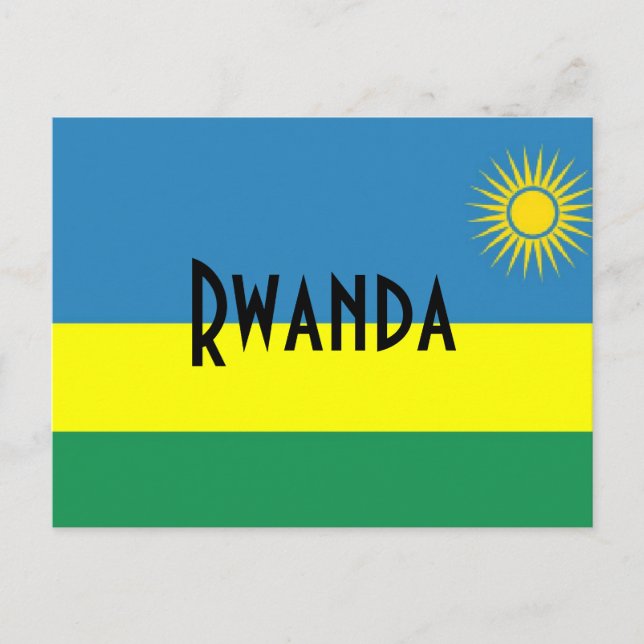 Rwanda flagga vykort (Framsida)